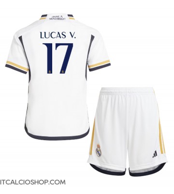 Real Madrid Lucas Vazquez #17 Prima Maglia Bambino 2023-24 Manica Corta (+ Pantaloni corti)